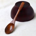 thumbnail image 3 of CIMAXIC 4PCS Oval Head Design Wooden Kids Soup Spoons Natural Wood Rice Serving Tableware Flatware Set with Tied Line on Handle (Brown Line),5.91"X1.18"X0.39", 3 of 5