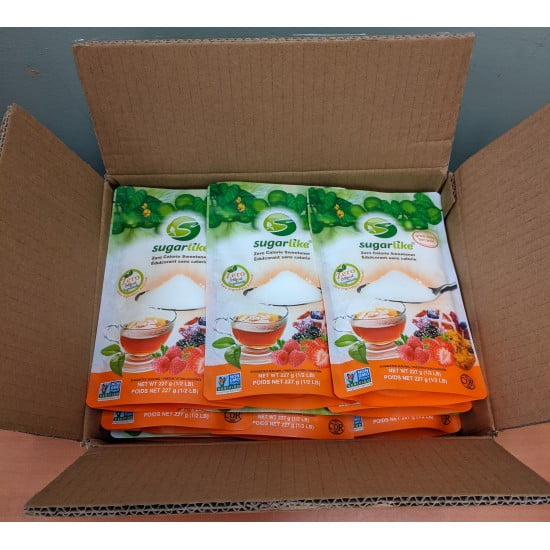 SugarLike Zero Calorie Sweetener - Case of 12 (227g) - $7.5/unit - Zero Calories, Zero Carbs, Keto & Diabetic Friendly, 1:1 Sugar Replacement, No Aftertaste, Non-GMO Ingredients