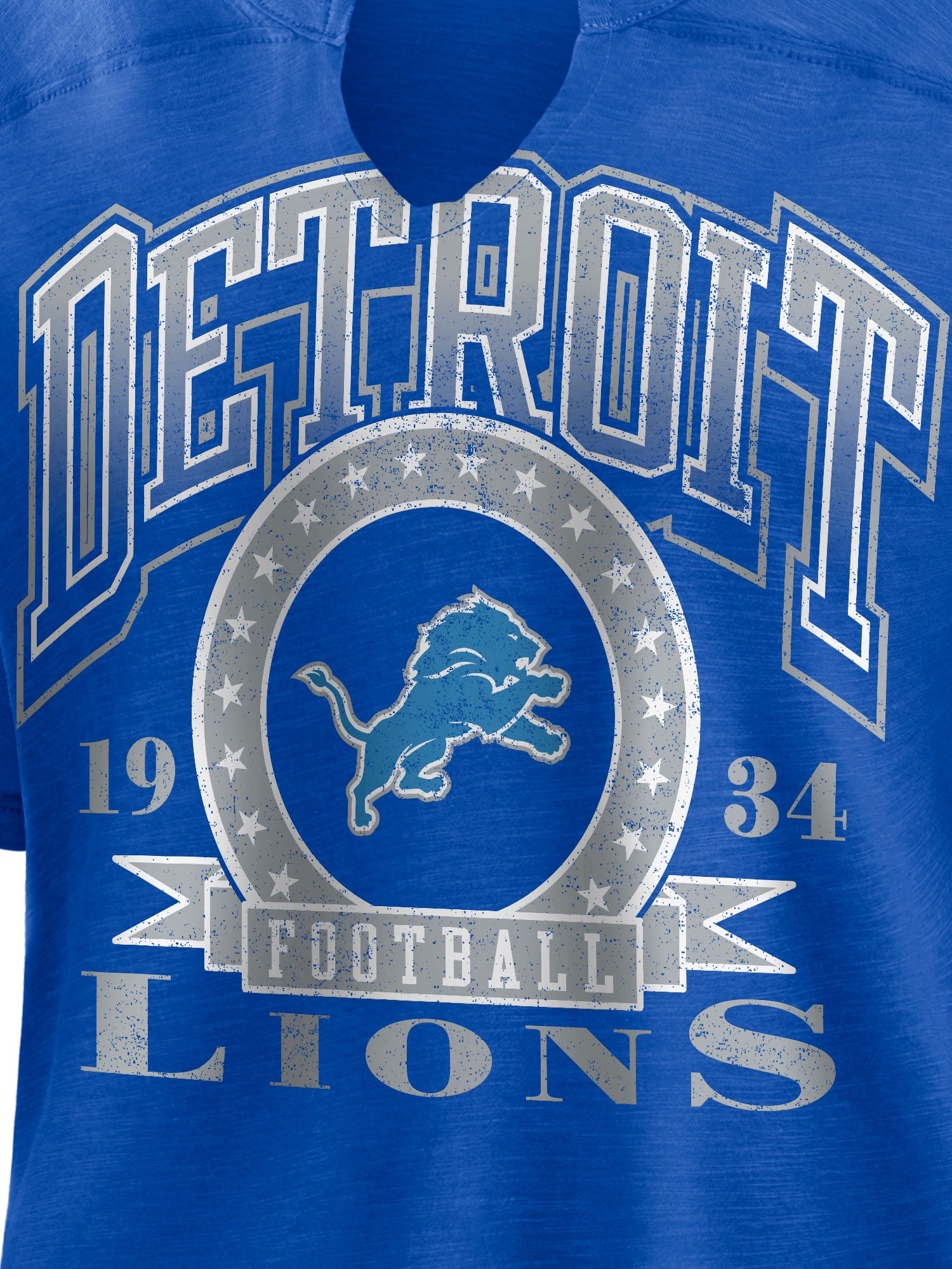 NFL Detroit Lions Women's Cotton Blue Short Sleeve T-Shirt