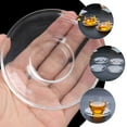 thumbnail image 3 of Set of 2 Round Transparent Glass Saucers Small Coffee Snack Plates Tea Tray Household Table Decor Accessories, 3 of 6