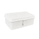 thumbnail image 2 of Caja organizadora de almacenamiento de metal rectangular, portátil, estilo retro, contenedor en blanco, 2 of 9