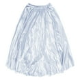 thumbnail image 4 of Flowy Satin Full Circle Swing Skirt, Elastic Waistband for Stage Show Practice, Casual Wear, Halloween Belly Dance Tribal Performance, 4 of 4