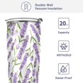 thumbnail image 4 of GZHJMY Lavender Tumbler with Lid & Straw,Reusable Double Wall Stainless Steel Vacuum Insulated Travel Mug, 4 of 7