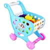 Children's Pretend Play Shopping Cart Accessory & Food Playset Toy