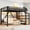 Natural Wood+Black, variant on Bellemave Full Size Loft Bed with Stairs and Storage Wardrobe, Metal Loft Beds Frame with USB Ports and LED Lights,Game Loft Bed Full with Large Under-Bed Space, Easy Assembly(Natural Wood Black)