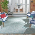 thumbnail image 2 of SAFAVIEH Courtyard Amber Damask Indoor/Outdoor Area Rug, Aqua/Grey, 8' x 11', 2 of 11