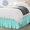 Spa Blue, variant on Elastic Bed Ruffle - Easy Wrap Around Ruffle - Microfiber Bed Skirt with Adjustable Elastic Belt 16 Inch Tailored Drop - Hotel Quality Bedskirt, Fade Resistant (, )