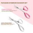 thumbnail image 6 of PAFASON High Precision Eyebrow Grooming Scissor Set, Beauty Makeup Cosmetic Tool, Curved, Straight Tip, Stainless Steel, Safety Case for Trimming Eyelash Extensions, 6 of 7