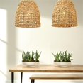 thumbnail image 5 of Jamie Young Co Netted Coastal Rattan/Rope Fabric Pendant in Natural Corn, 5 of 10