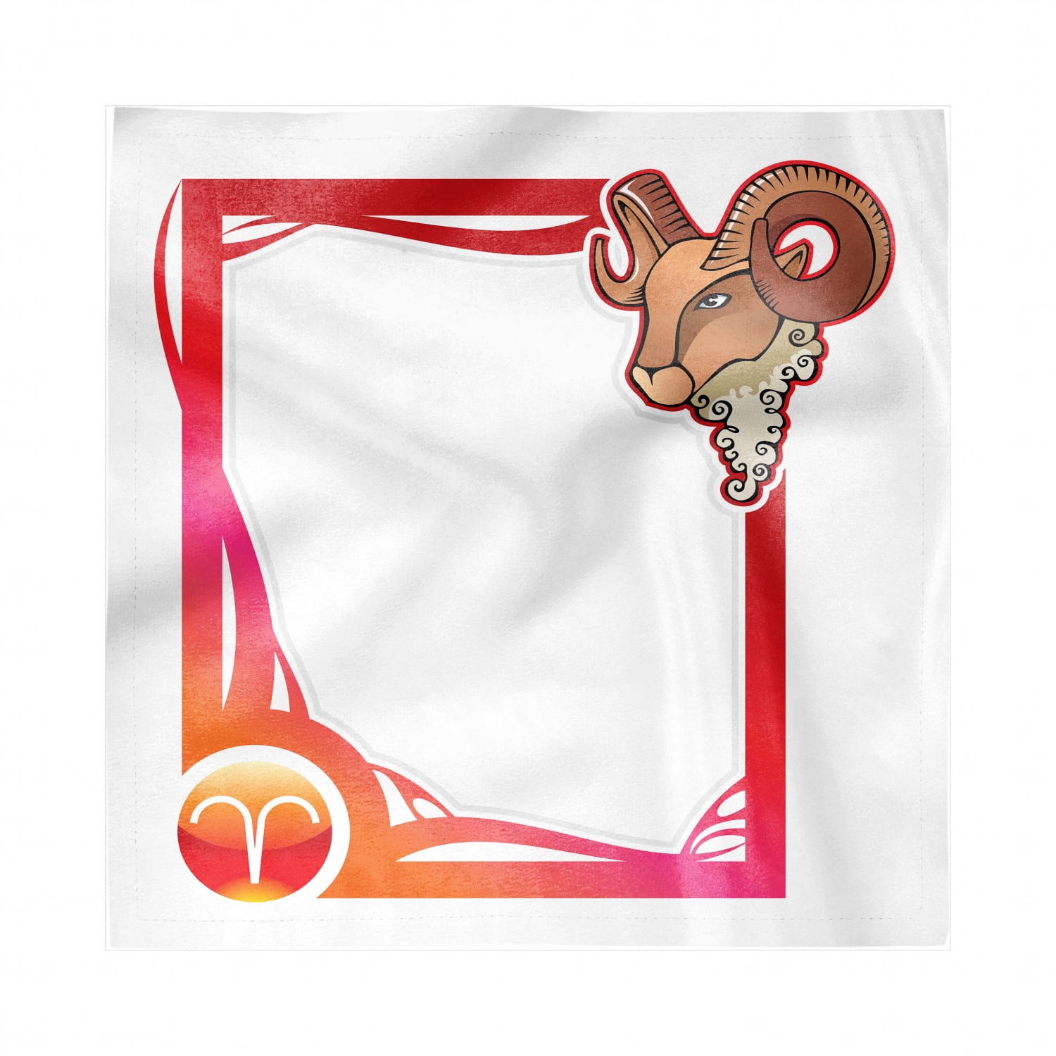 Zodiac Aries Decorative Satin Napkins Set of 4, First Sign of Zodiac