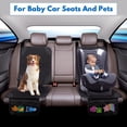 thumbnail image 6 of Car seat Protector, 2Pack Car Seat Protectors for Child car seat - Large Particle Silica Gel Non-Slip Base Material + Waterproof 600D Fabric + 2 Storage Pockets, 6 of 7
