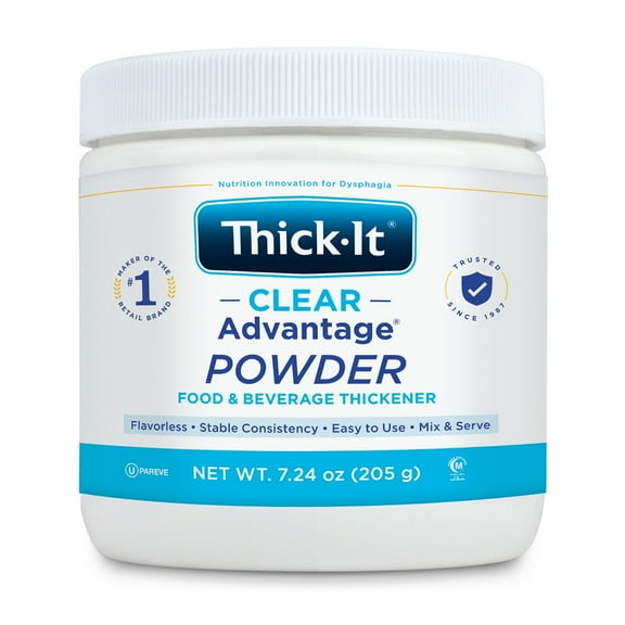 Thick-It Clear Advantage Food & Beverage Thickener Powder For Dysphagia, Flavorless, Stable Consistency, 7.24 Oz Jar