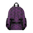 thumbnail image 3 of Purple Gothic Floral Pattern Backpack for School,Cute School Bag,Schoolbag with Adjustable Shoulder Straps & Padded Back,15.25"x11.5"x5.25", 3 of 5