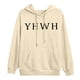 thumbnail image 4 of MHFRRA Sudadera con Capucha de Temática Cómoda para Un Jersey Informal, Ropa de Calle Suave, Ajuste Relajado, Suéter de Cuello Redondo con Diseño de Capucha Beige, 4 of 5