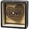 thumbnail image 3 of Primitives by Kathy All You Need is Love and a Dog 5 x 5 Decorative Box Sign, 3 of 3