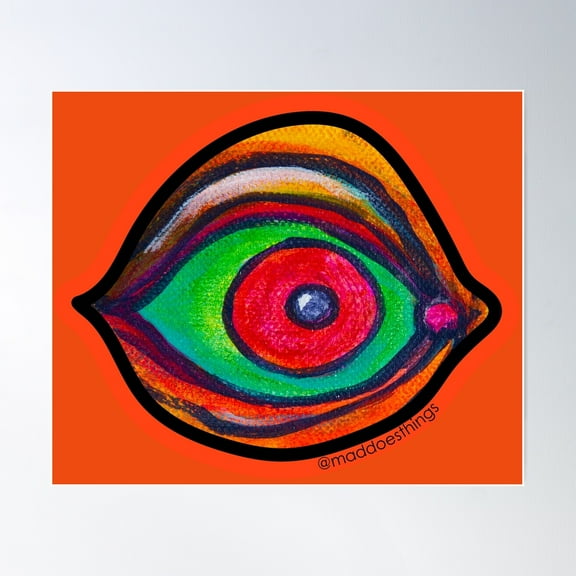 Right Eye Cutout Poster Wall Art, Modern Wall Decor For Living Room Bedroom, 8x12 UNFRAMED