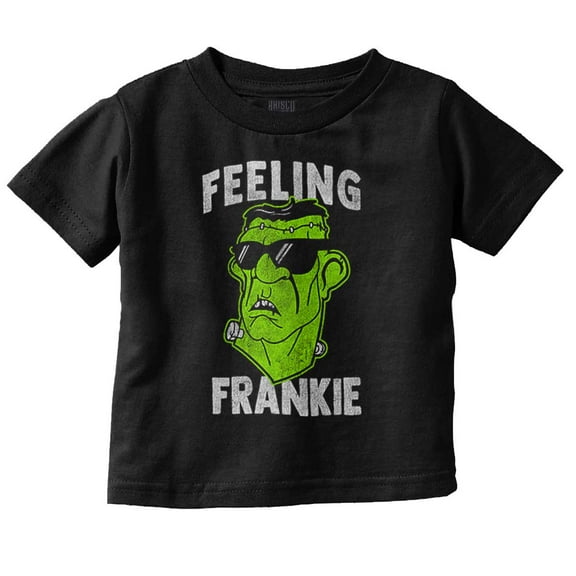 Funny Halloween Feeling Frankie Toddler Boy Girl T Shirt Infant Toddler Brisco Brands 6M
