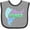 Heather and Black, variant on Inktastic Mermaid Vibes- mermaid tail Girls Baby Bib