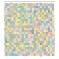 thumbnail image 3 of Ambesonne Pastel Shower Curtain, Colorful Squares Mosaic, 69"Wx70"L, Multicolor, 3 of 3