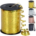 thumbnail image 1 of Hweilai 250 Size Shiny Curly Ribbon (Gold), 5MM Curly Balloon Ribbon, Smooth Metal Balloon String for Gift Wrapping, Party Decoration, Balloon Ribbon, DIY, Bouquet, 1 of 5