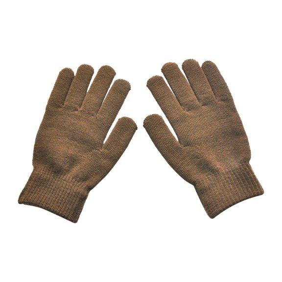 CYSFASHION Gloves for Men Winter Fashion Windproof Wool Knitted Touchscreen Fitness Womens Mittens Coffee