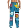 thumbnail image 3 of Daiia Men'S Transportations With Cute Animals Pants,Bottoms Sleep Lounge,Pajama Pants,Pj Bottoms Drawstring And Pockets-X-Large, 3 of 9