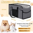 thumbnail image 3 of Portable   Seat for Small Dogs - Adjustable Safety Leash, Washable Cushion & Storage Pocket - Pet Booster Seat for  Travel- Grey, 3 of 7