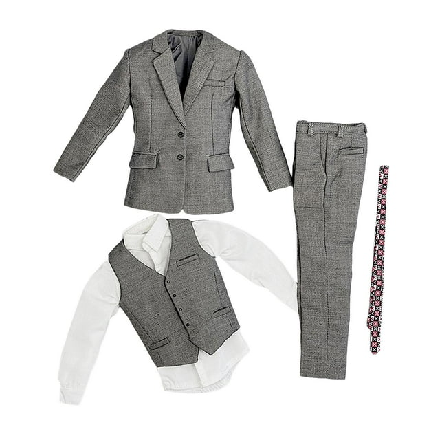 Conjunto de traje para hombre 1:6, trajes formales de moda, ropa para figuras de acción de masculino de 12 pulgadas, accesorios