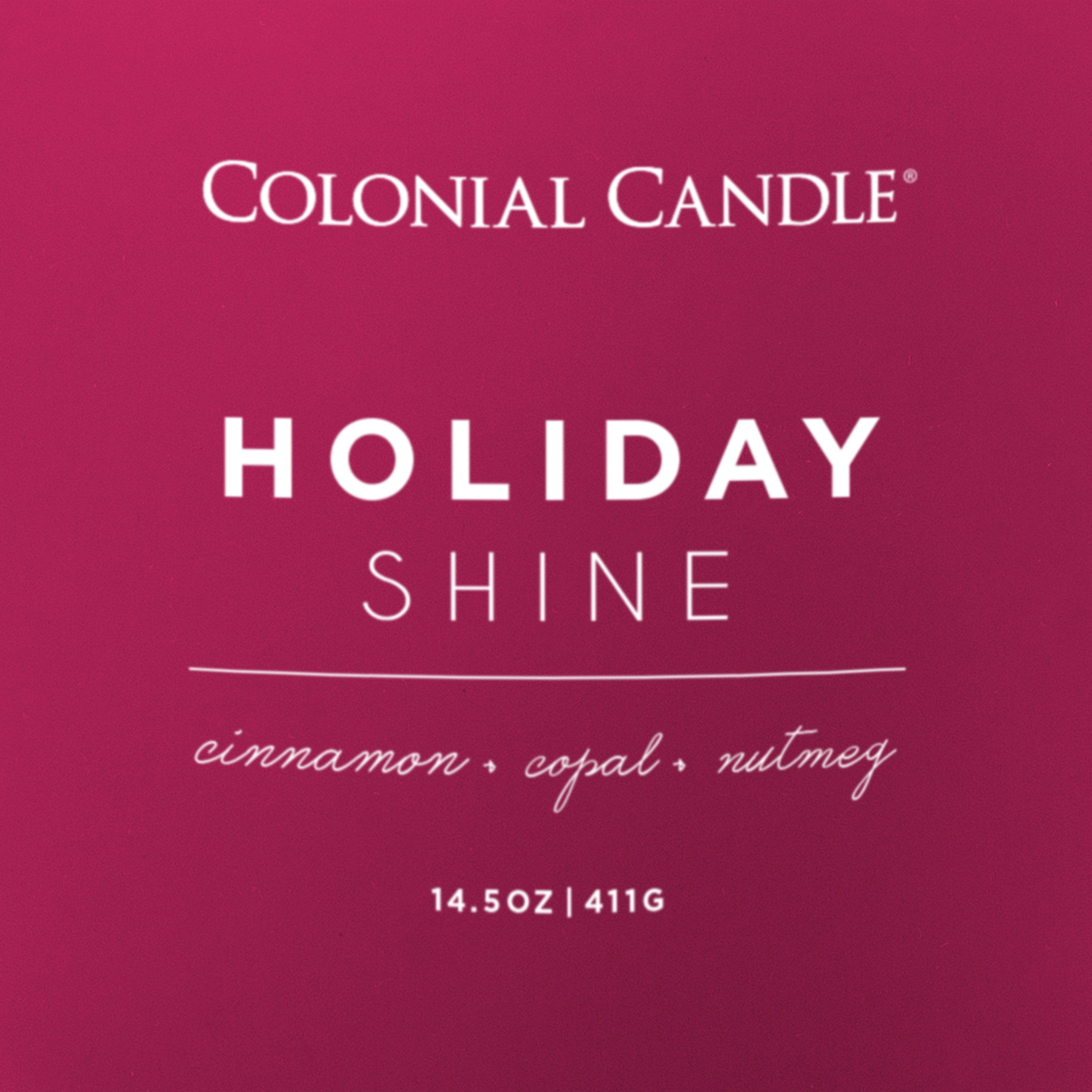 Colonial Candle Holiday Shine 14.5oz 3 Wick Candle, Red