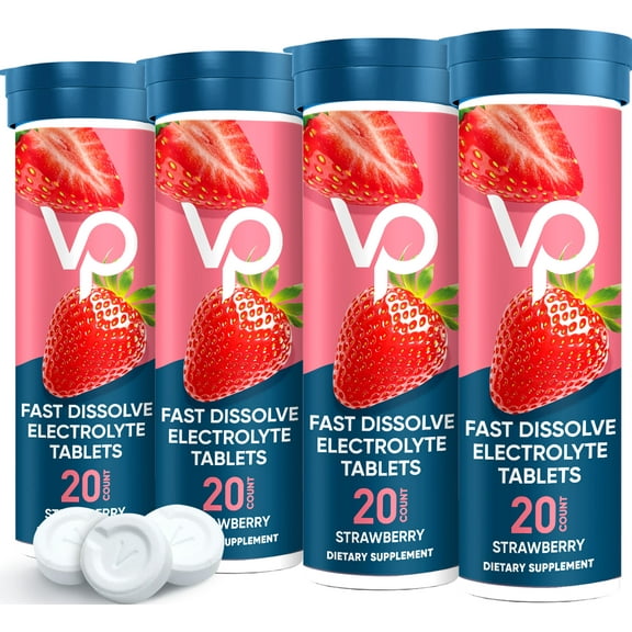 Venture Pal Chewable Electrolyte Tablets, 80 Count Fast-Dissolve Sugar-Free Stick Salt Tablets - Variety Pack for Rapid Hydration, Outdoor Running, Hiking, Sports | Keto & Vegan Friendly | 4 Pack