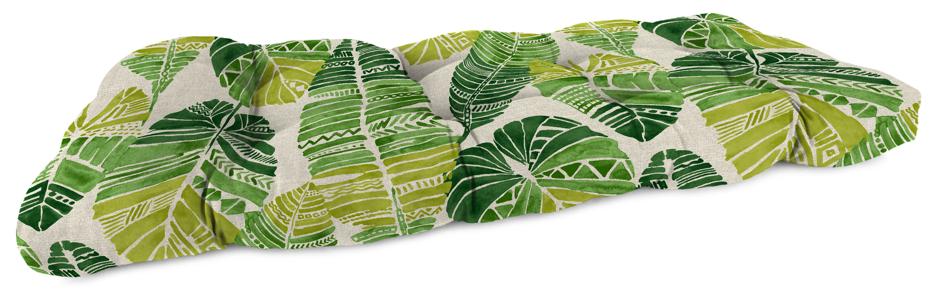 Outdoor Wicker Settee Cushion, 44" x 18" x 4"