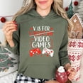thumbnail image 3 of Vinyta "V Is For Video Games" T-Shirt, Sweatshirt, Hoodie - Gamer Valentine's Day Gift for Boys, 3 of 5