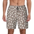 thumbnail image 2 of Goofa Cute Rabbit Printed Men's Swim Trunks Board Shorts Quick Dry Mens Swimming Trunks with Compression Liner,Breathable Fit Hawaii Beach Shorts-, 2 of 9