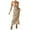 Khaki, variant on Women's Crochet Maxi Beach Cover-Up Dress - Spaghetti Strap Fringe Hem Suspender Resort Wear Summer 2025,Size L