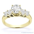 thumbnail image 2 of Round Cut Forever ONE Moissanite 5-Stone Engagement Ring in 14k Yellow Gold, 2 of 5