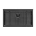 thumbnail image 2 of Ruvati 33in Black Stainless Steel Workstation Undermount Kitchen Sink Single Bowl, 2 of 12