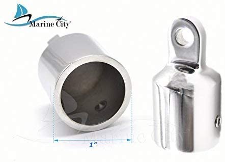 Marine City 2PCS Black Round Nylon 7//8 Inside Eye End for Bimini Top