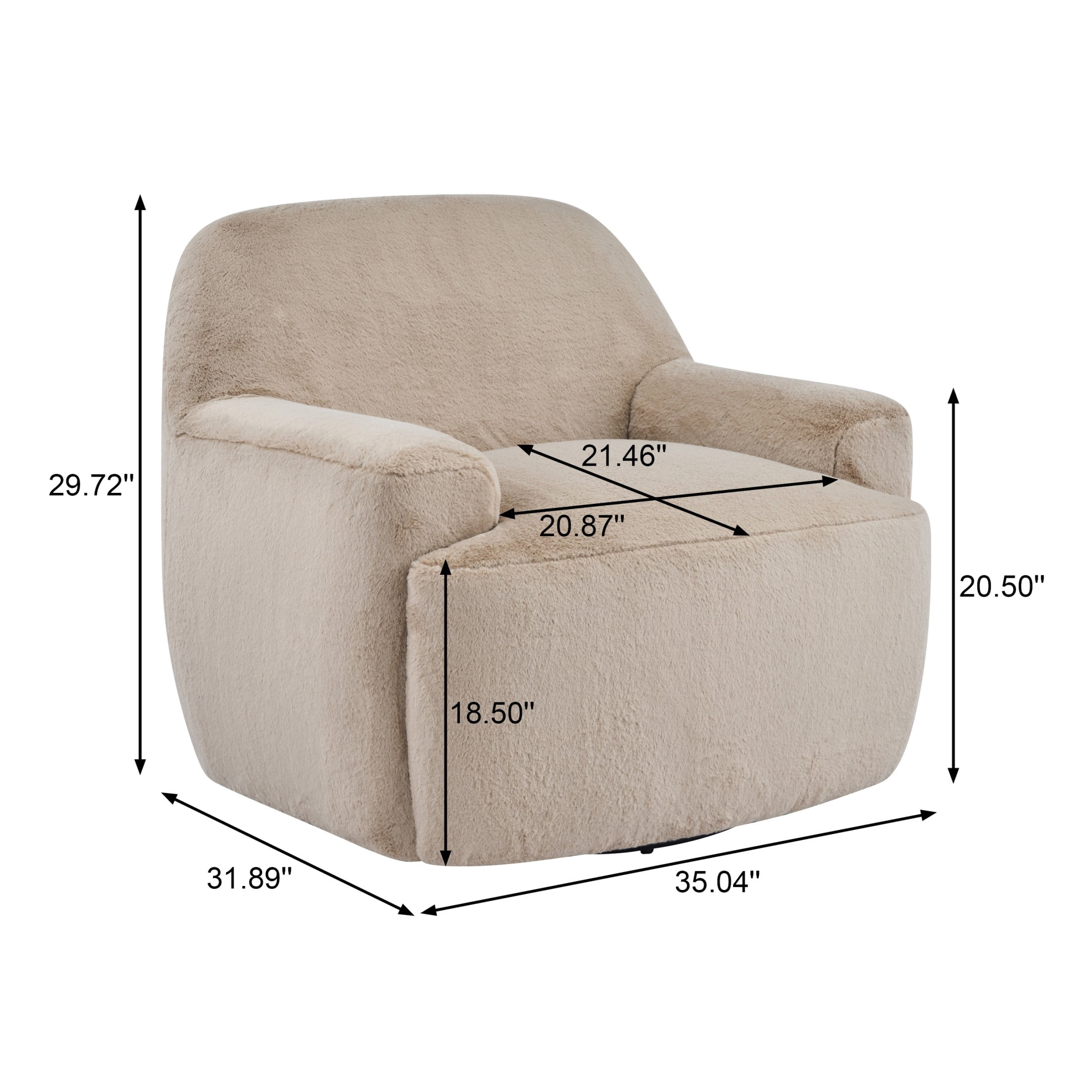 Christopher Knight Home 360° Swivel Accent Chair, Plush Upholstered Barrel Lounge Chair, Light Brown