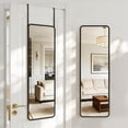 thumbnail image 6 of Antok 3-in-1 48" x 14.1" Full Length Mirror, Door Mirror, Wall-Mounted Mirror - Stands, Leans on Wall or Hangs, Black Rounded Corner, 6 of 9