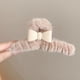 thumbnail image 1 of Pinza de pelo grande de felpa para mujer, para otoño e invierno, con lazo, con forma de tiburón, para tocado, 1 of 6