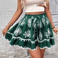 thumbnail image 6 of Ruimatai Women's Bohemian Printed Wide Leg Shorts Casual Comfortable Elastic Waist Summer Beach Shorts Fashion, 6 of 9