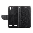thumbnail image 5 of Funda de cuero con estampado de flores para Lenovo Vibe K5, color negro, 5 of 5