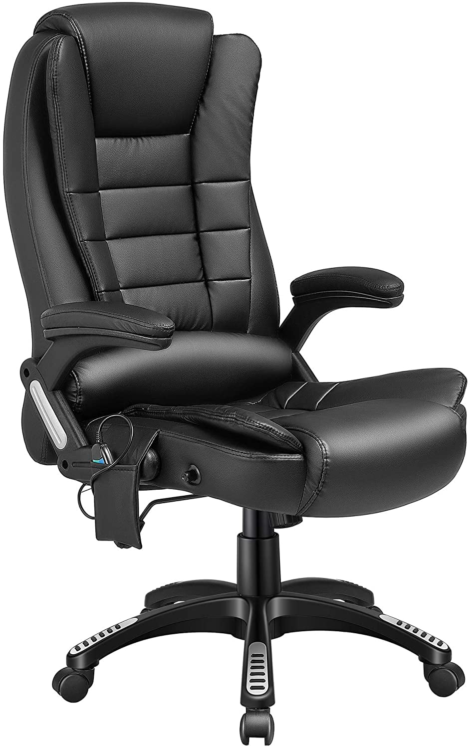 Ergonomic Massage Office Chair with Linen Fabric, High Back Executive Heated Vibrating Chair