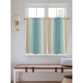 thumbnail image 2 of Teal Yellow Ombre Bathroom Window Curtain, Farmhouse Modern Gradient Art Light Filtering Coffee Kitchen Curtains, Bedroom Living Room Curtains 2 Panel 84"x54", 2 of 6
