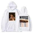 thumbnail image 1 of Maddox Batson 2025 Tournée Indienne Cosplay Chandail à Capuche Unisexe, Blanc, TG, 1 of 6