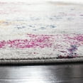 thumbnail image 3 of SAFAVIEH Madison Michelle Overdyed Abstract Area Rug, Light Grey/Fuchsia, 6'7" Round, 3 of 7
