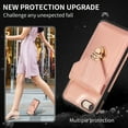 thumbnail image 5 of Dteck for iPhone 16E (2025) Case, Minimalist Wallet Pocket Case with and Crossbody Shoulder Strap Lanyard, Shockproof Stylish Protective Cove, Rosegold, 5 of 5