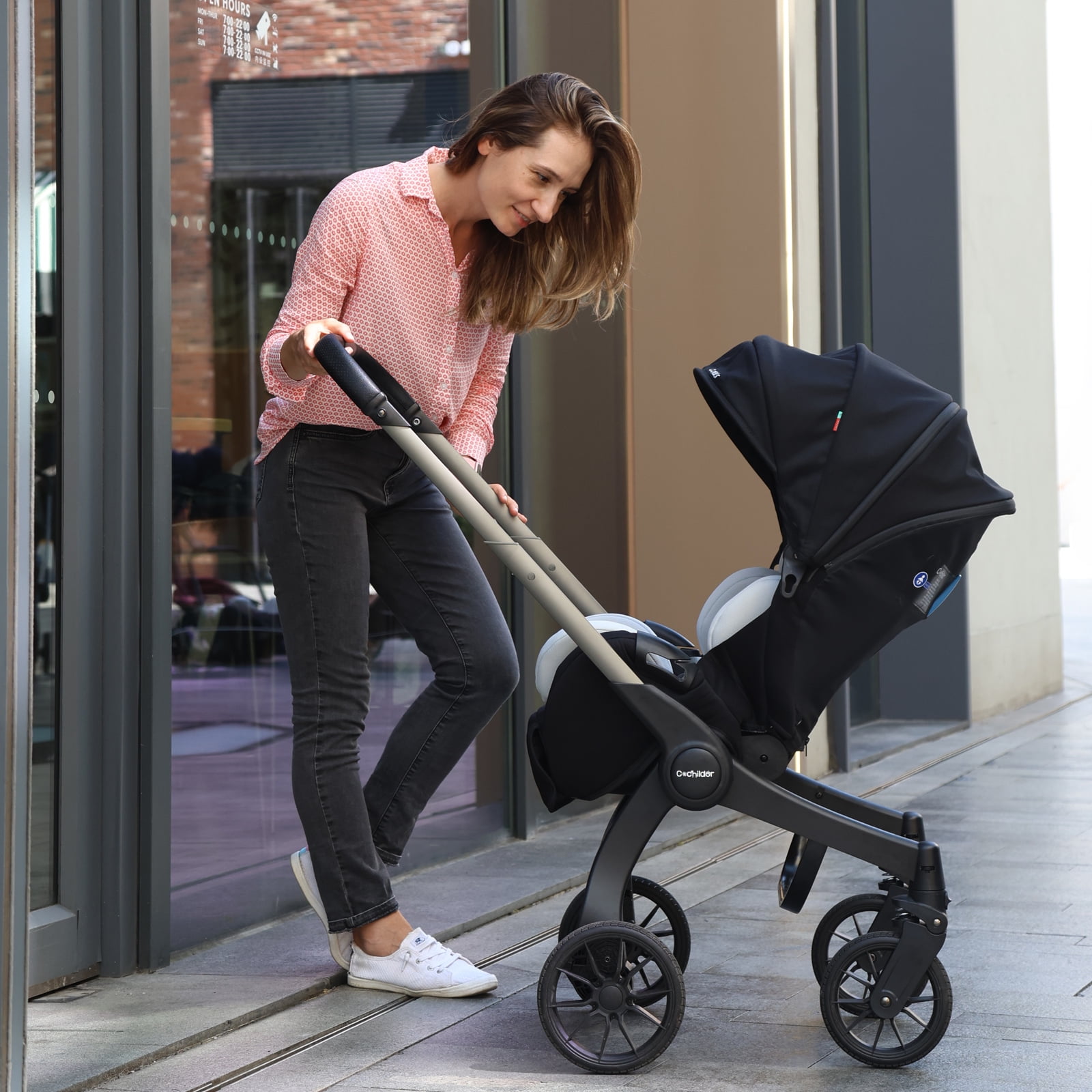 Cochildor Citi 2.0 Pro Baby Stroller, Rear-Facing Stroller with 3 Modes, Adjustable Handle & Extendable Seat Panel, Black