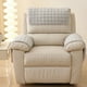 thumbnail image 5 of Funda de reposabrazos del sofá para sillón reclinable | Protector antideslizante de peluche de franela | 100% Poliéster | 25,98"x19,69" | Respaldo de silicona antideslizante | Lavable | Blanco,, 5 of 6