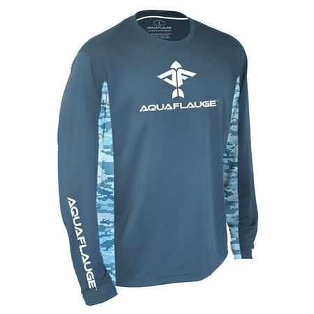 aquaflauge digi xx mesh fishing sleeve performance mens steel side shirt